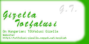 gizella totfalusi business card
